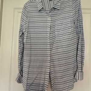 Old Navy Women’s Blue and White Striped Shirt